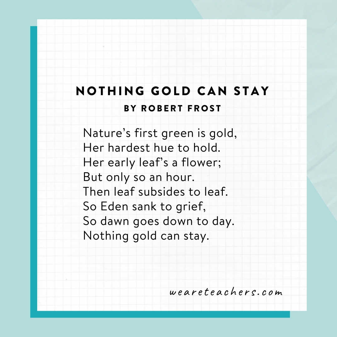 nothing gold can stay poem